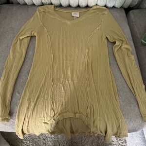 yellow long sleeve blouse